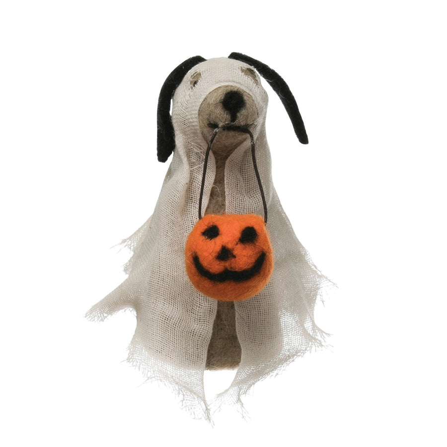 Sheet faced- Dog Ghost Halloween Ornament