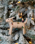 Dog With Tree & Lights Ornament