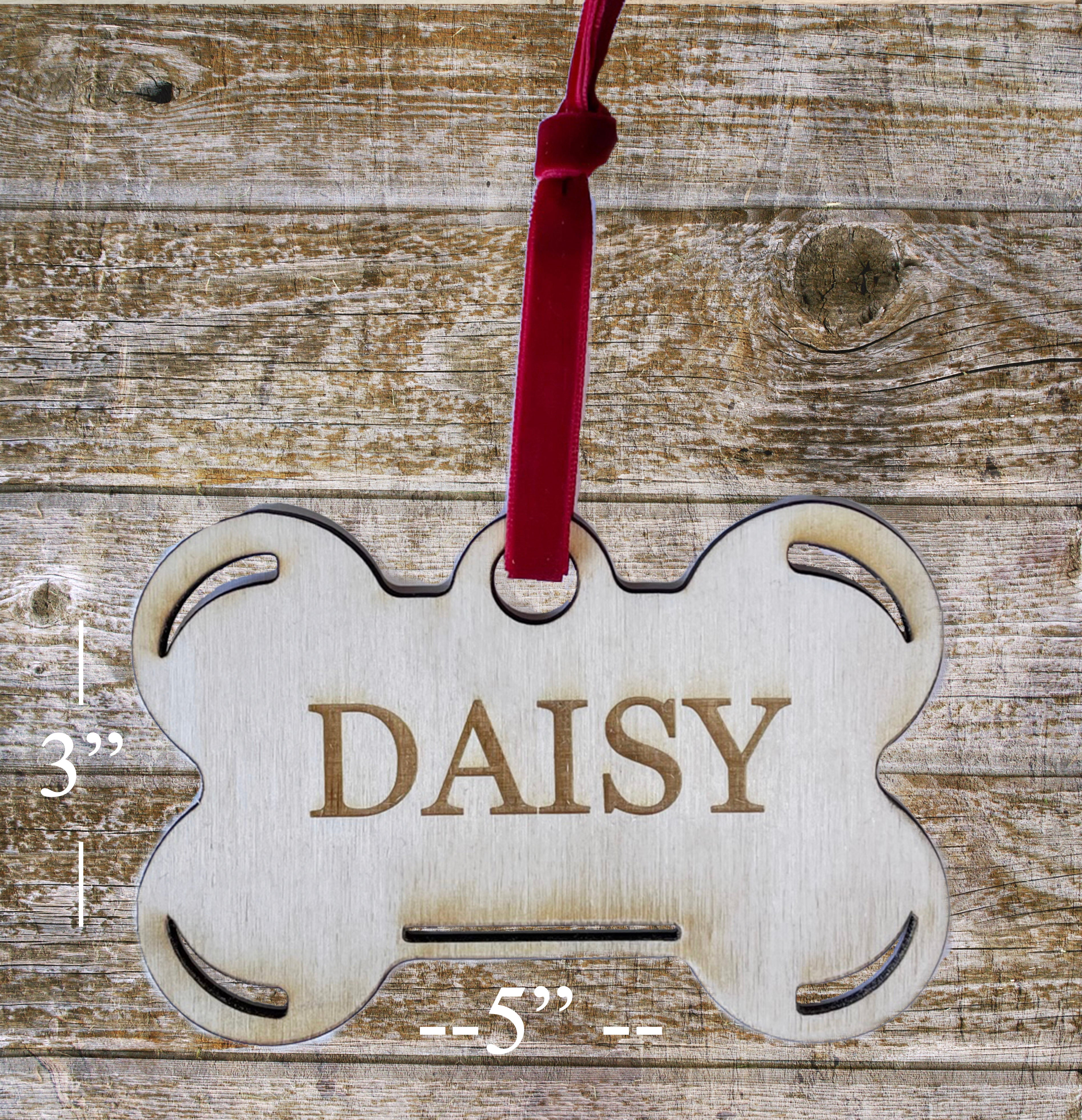 Personalized Large Dog Bone Ornament