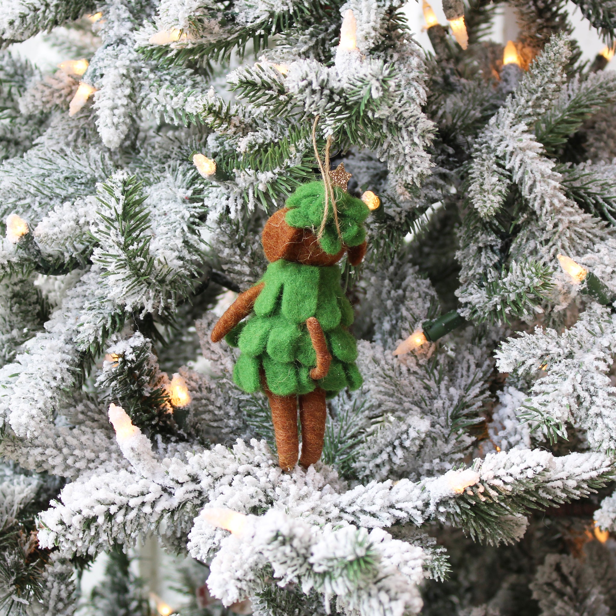 Dog in Tree Outfit & Elf Outfit