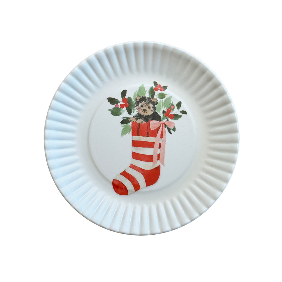 Santa Paws Plates Gift Set