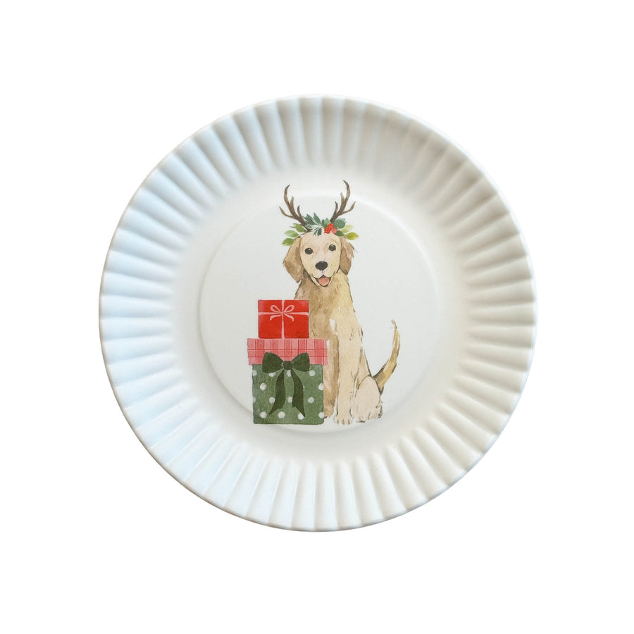 Santa Paws Plates Gift Set