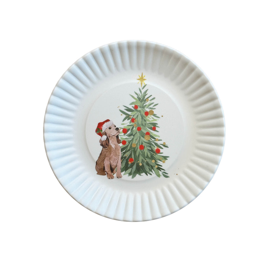 Santa Paws Plates Gift Set