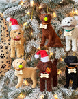 Personalized Christmas Dog Ornament with Custom Name Tag