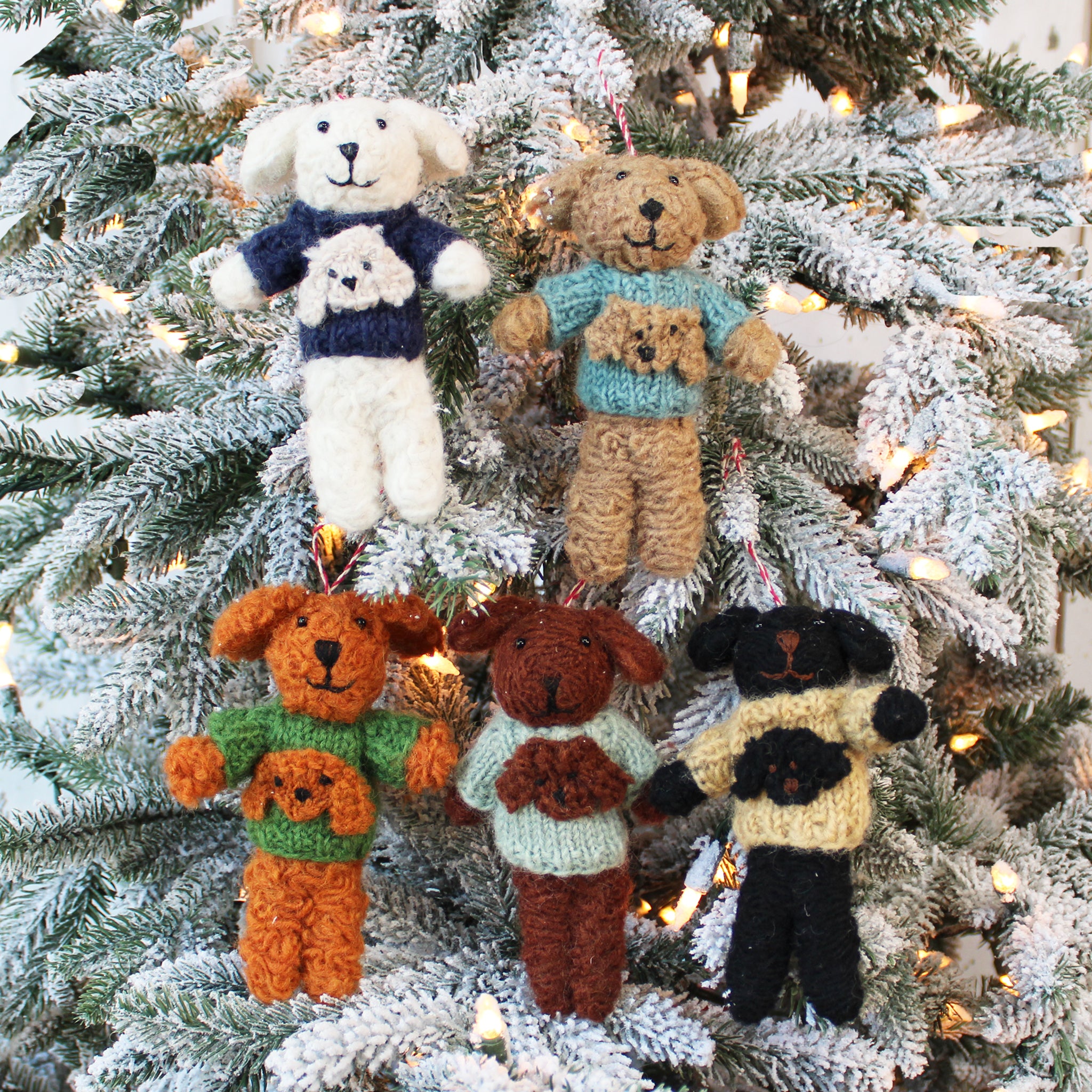 Tan Doodle With Curly Doodle Sweater Ornament (LIMITED QUANTITY)