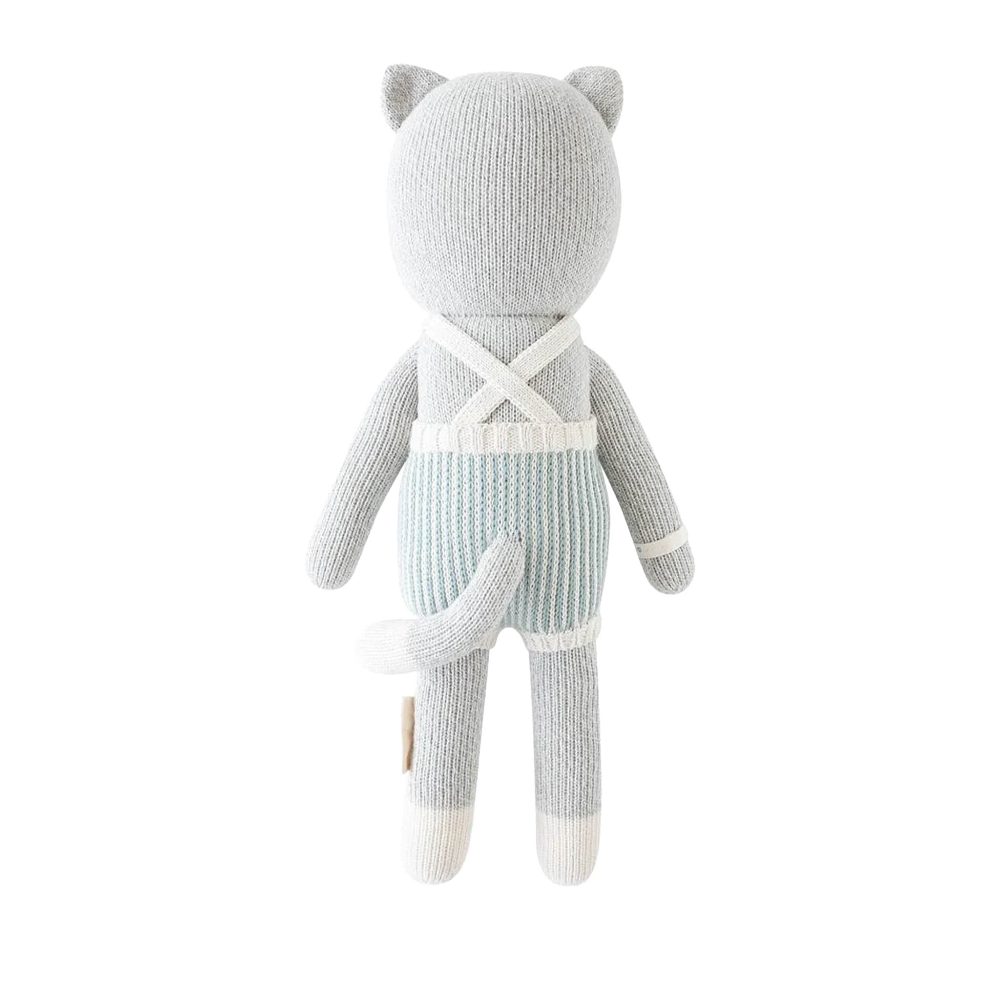 Dylan The Kitten- Hand Knit Cuddle + Kind Doll with Personalized Bag