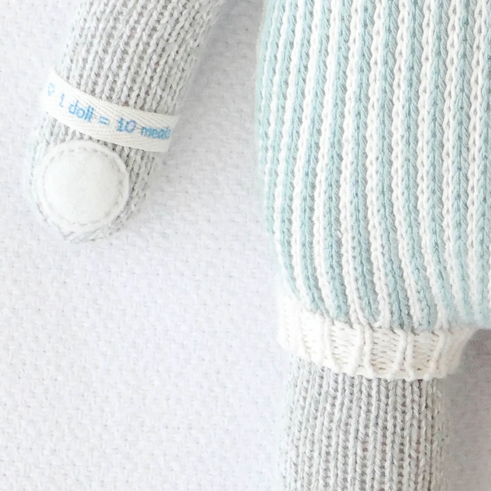 Dylan The Kitten- Hand Knit Cuddle + Kind Doll with Personalized Bag