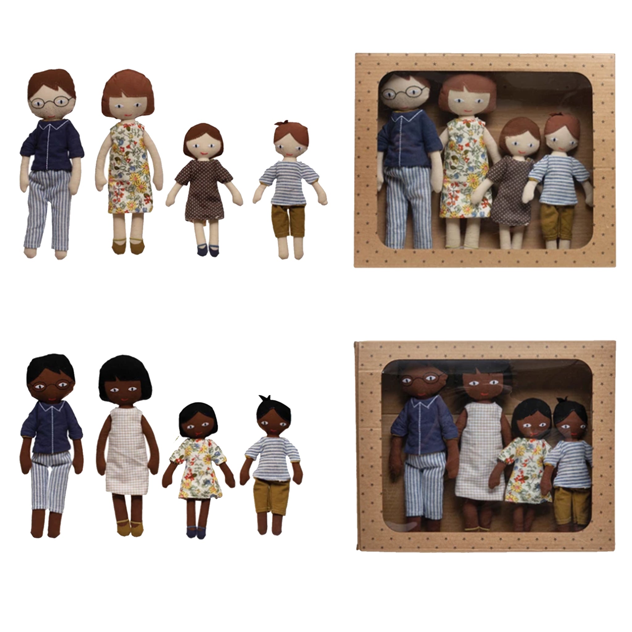 Family - Boxed set of 4 - Reversible Clothing