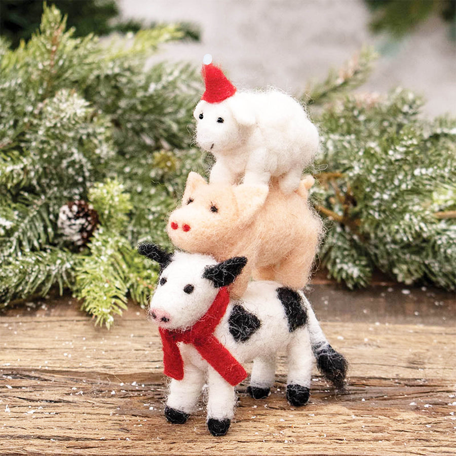 Farm Animals Stack Ornament