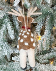 Faux Fur Deer Ornament