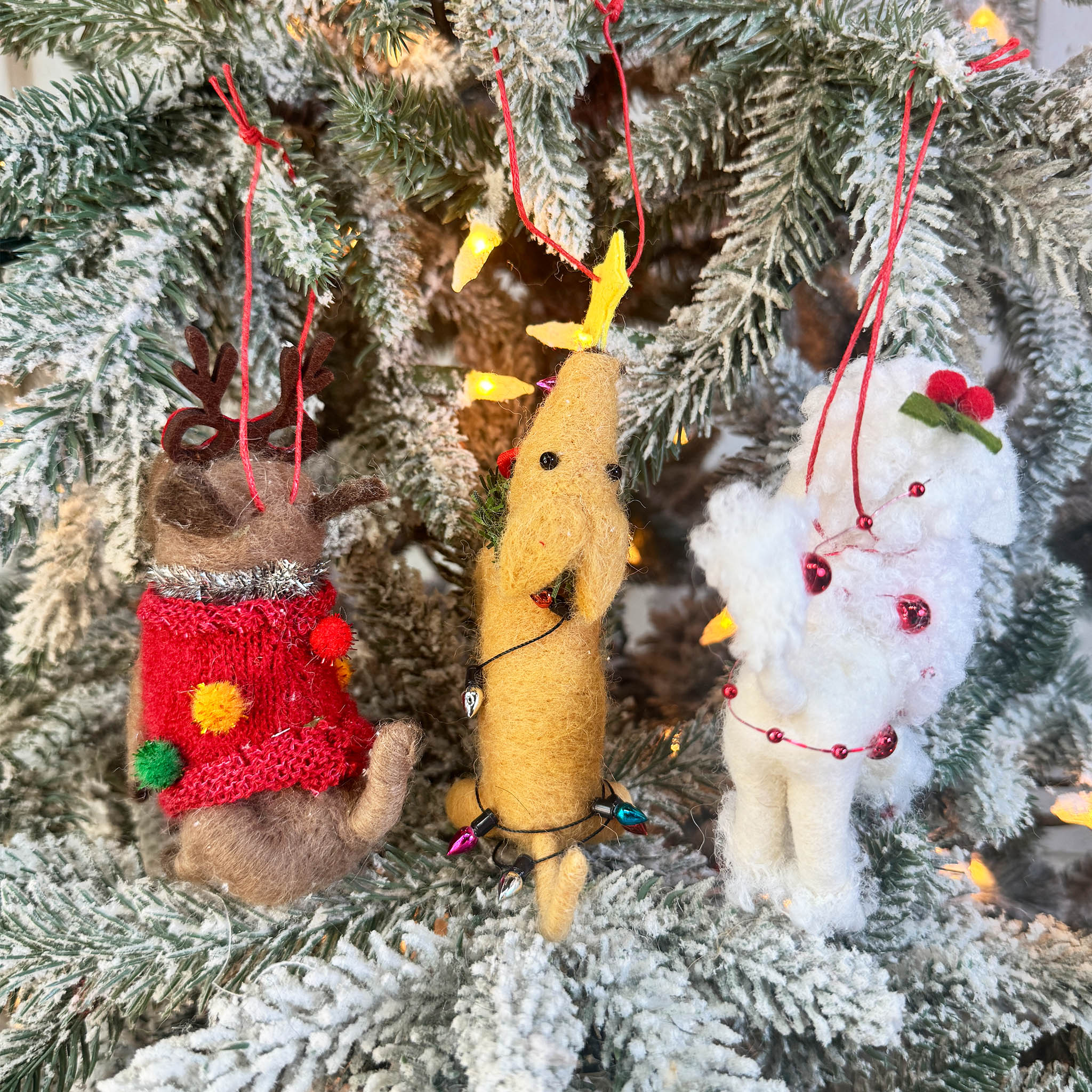 Festive Dog Christmas Ornament