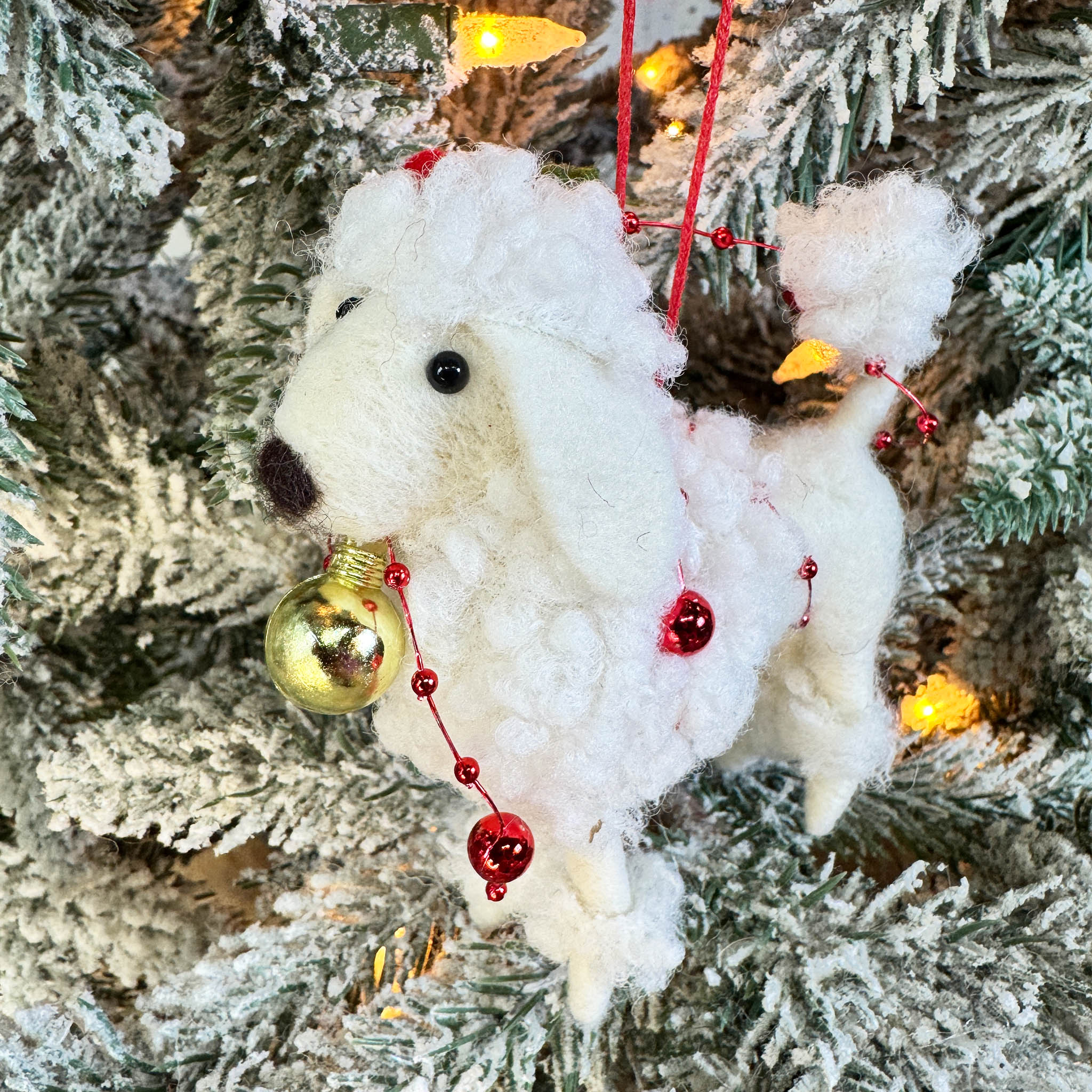 Festive Dog Christmas Ornament
