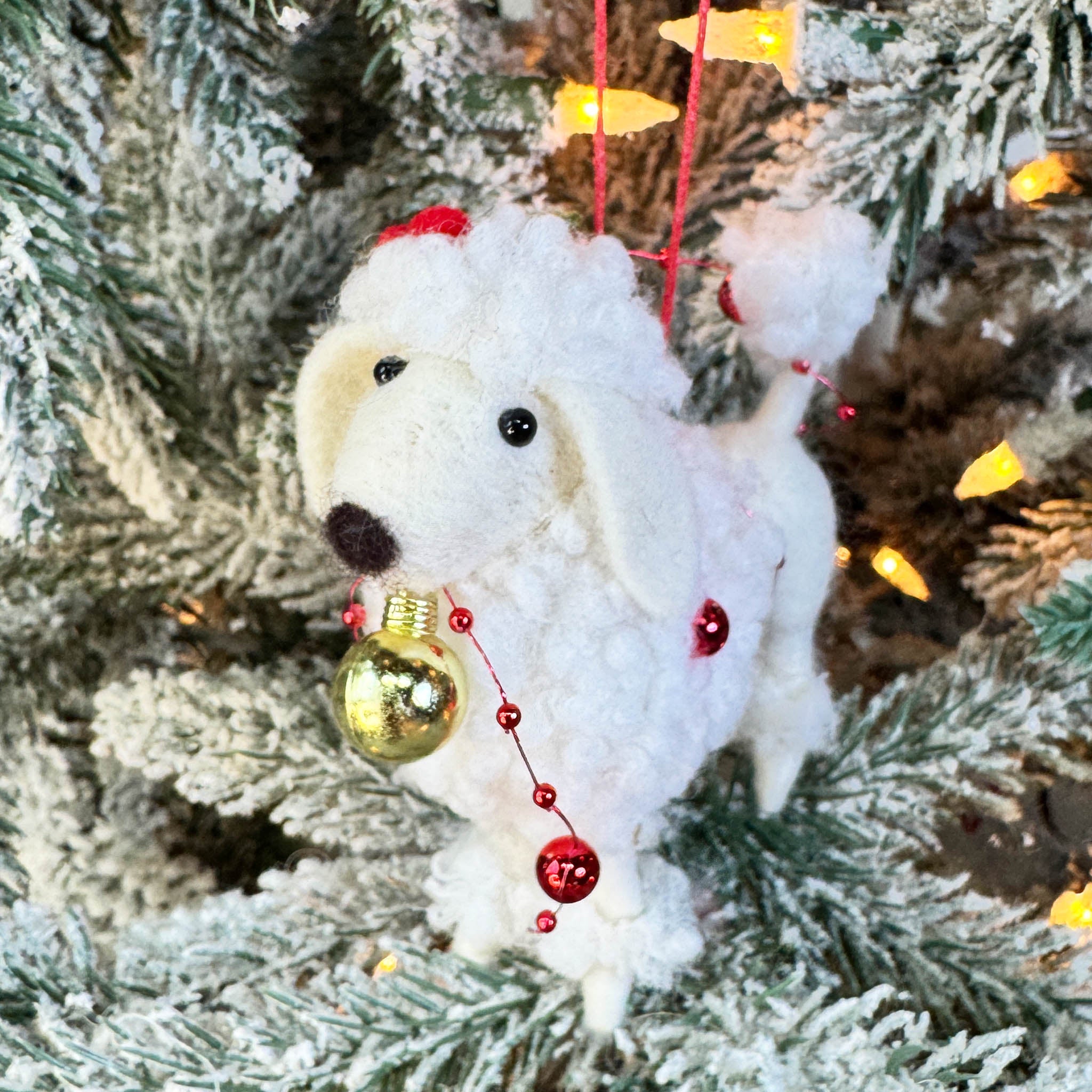 Festive Dog Christmas Ornament