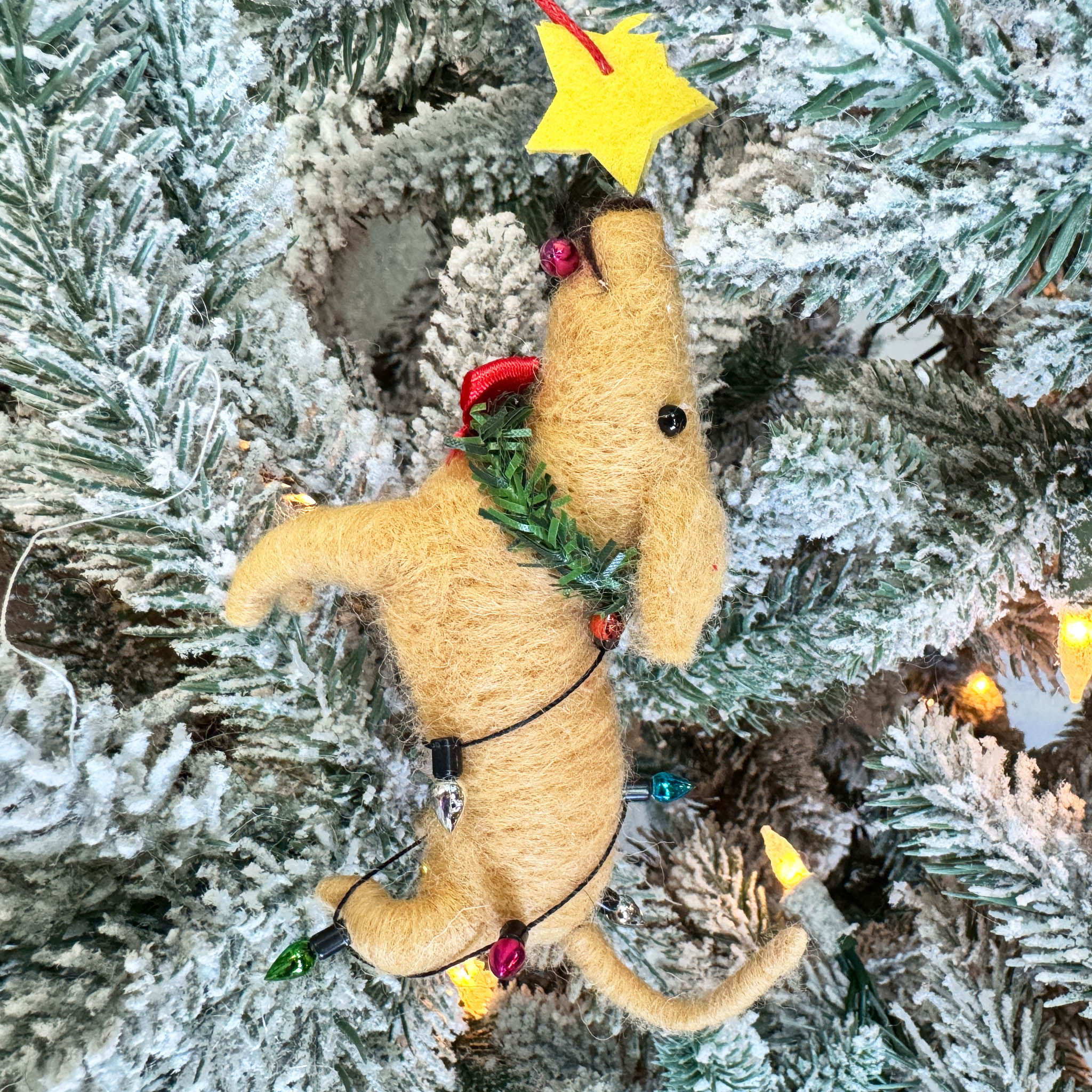 Festive Dog Christmas Ornament