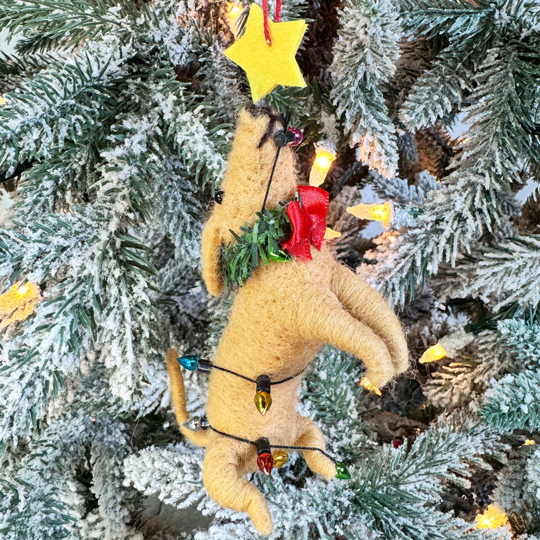 Festive Dog Christmas Ornament