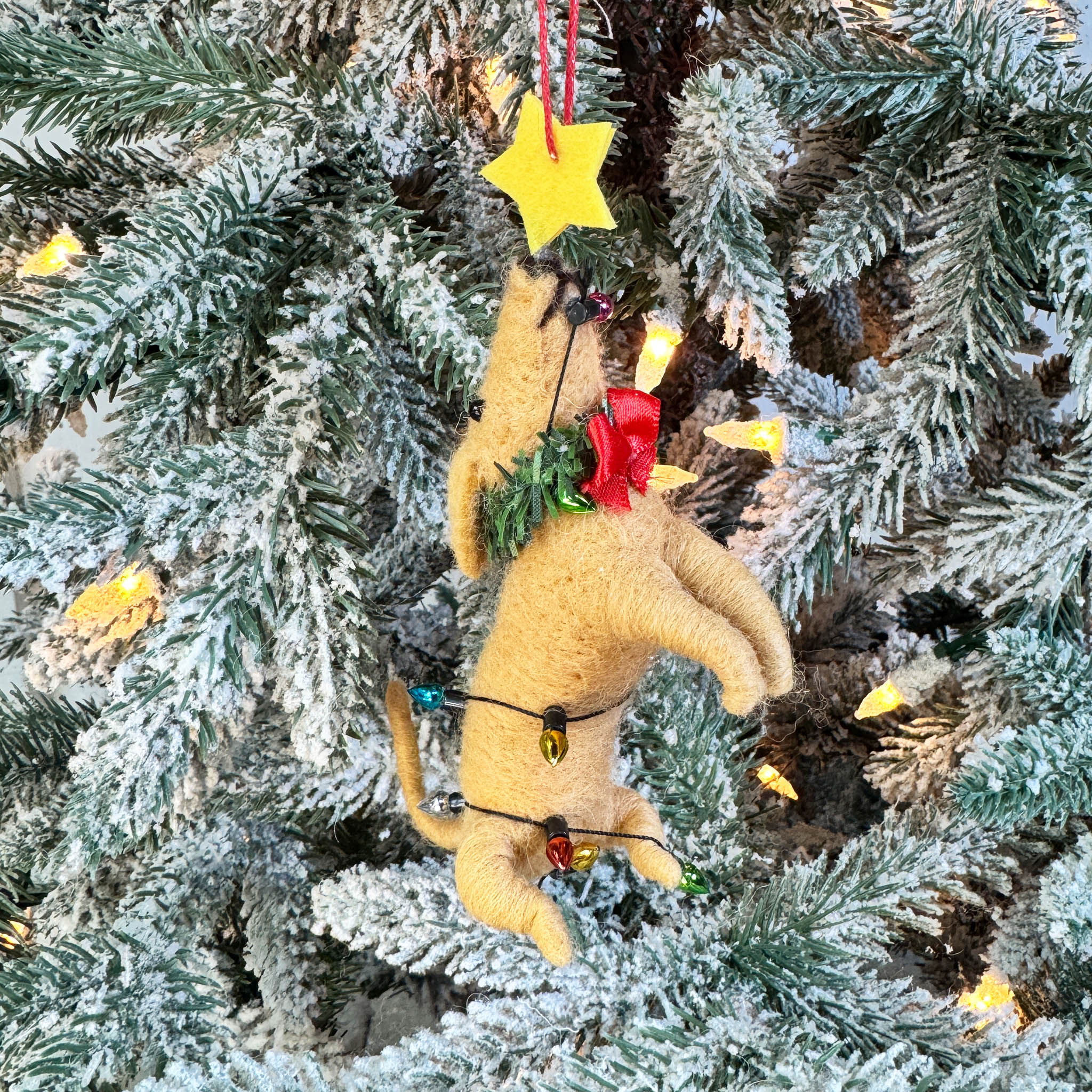 Festive Dog Christmas Ornament