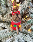 Festive Dog Christmas Ornament