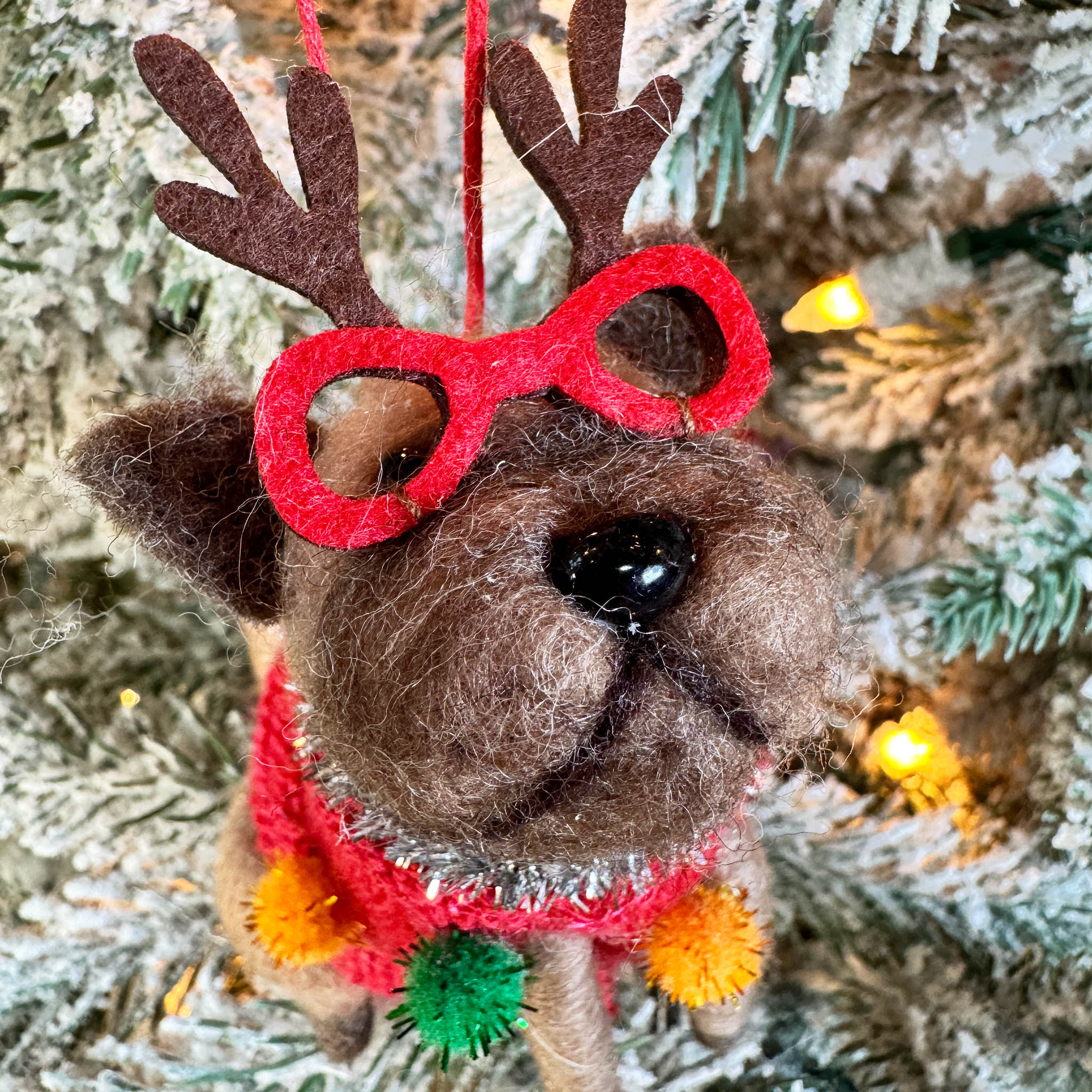 Festive Dog Christmas Ornament