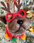 Festive Dog Christmas Ornament