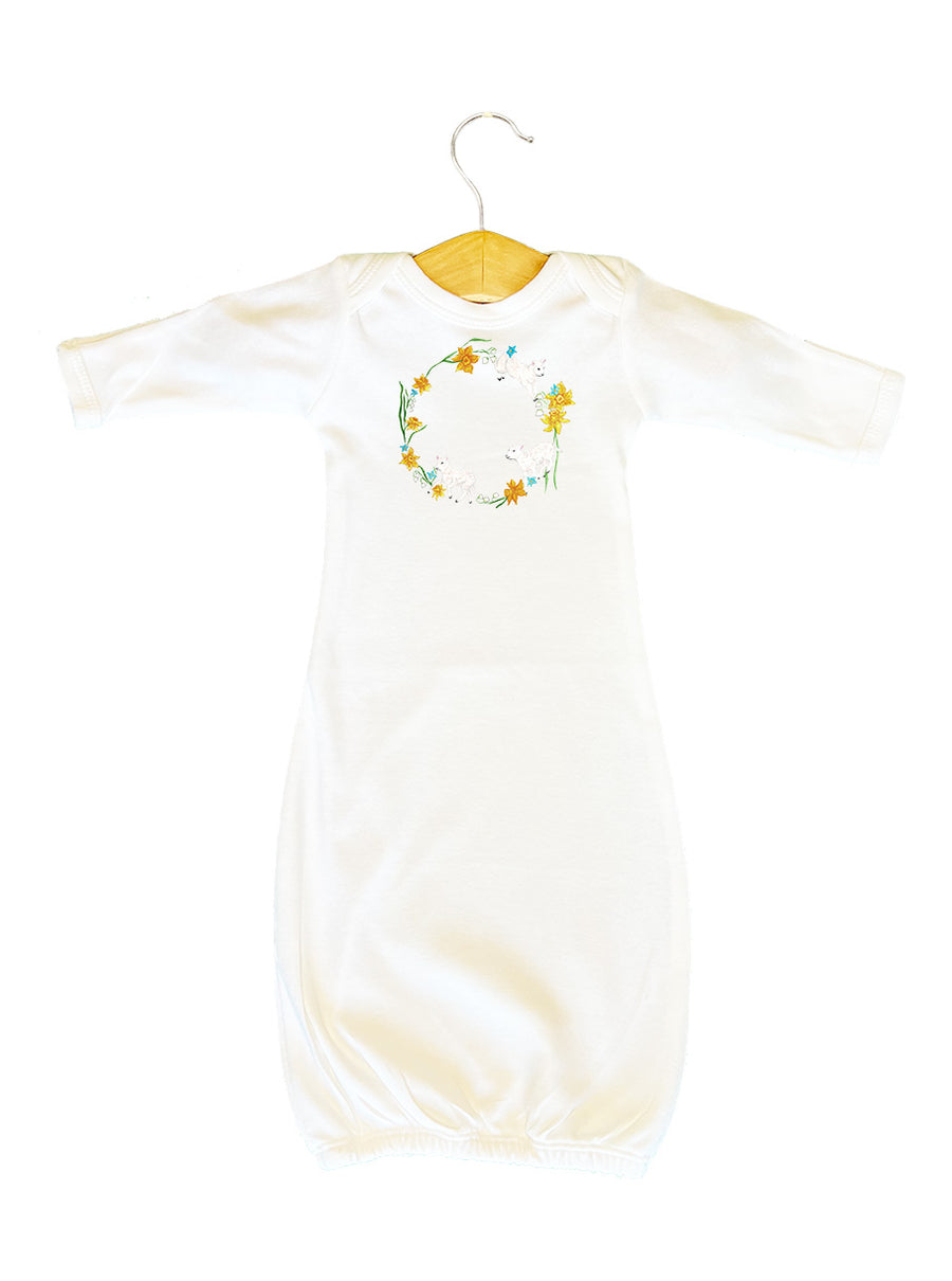 Lamb Wreath Sleep Gown