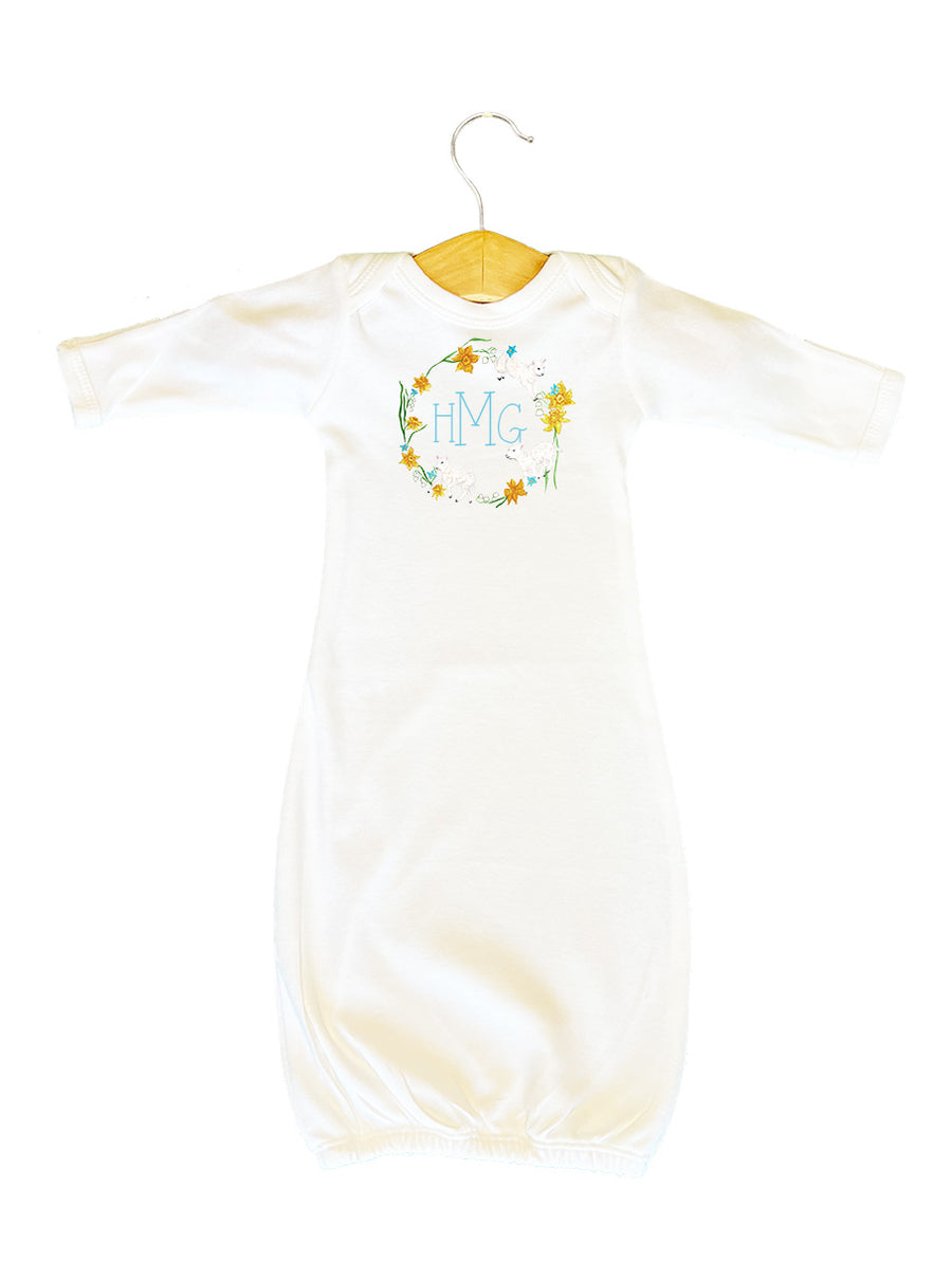 Lamb Wreath Sleep Gown