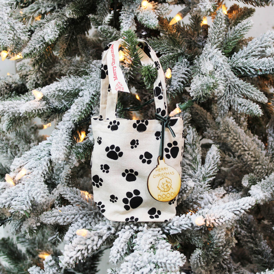 Tinsel Collar and Bell Doodle Dog Ornament