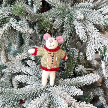 Christmas cookie - Sweater Mouse Ornament
