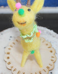 LIMITED QUANTITY Felted Wool Circus Giraffe Happy Birthday Cake Topper