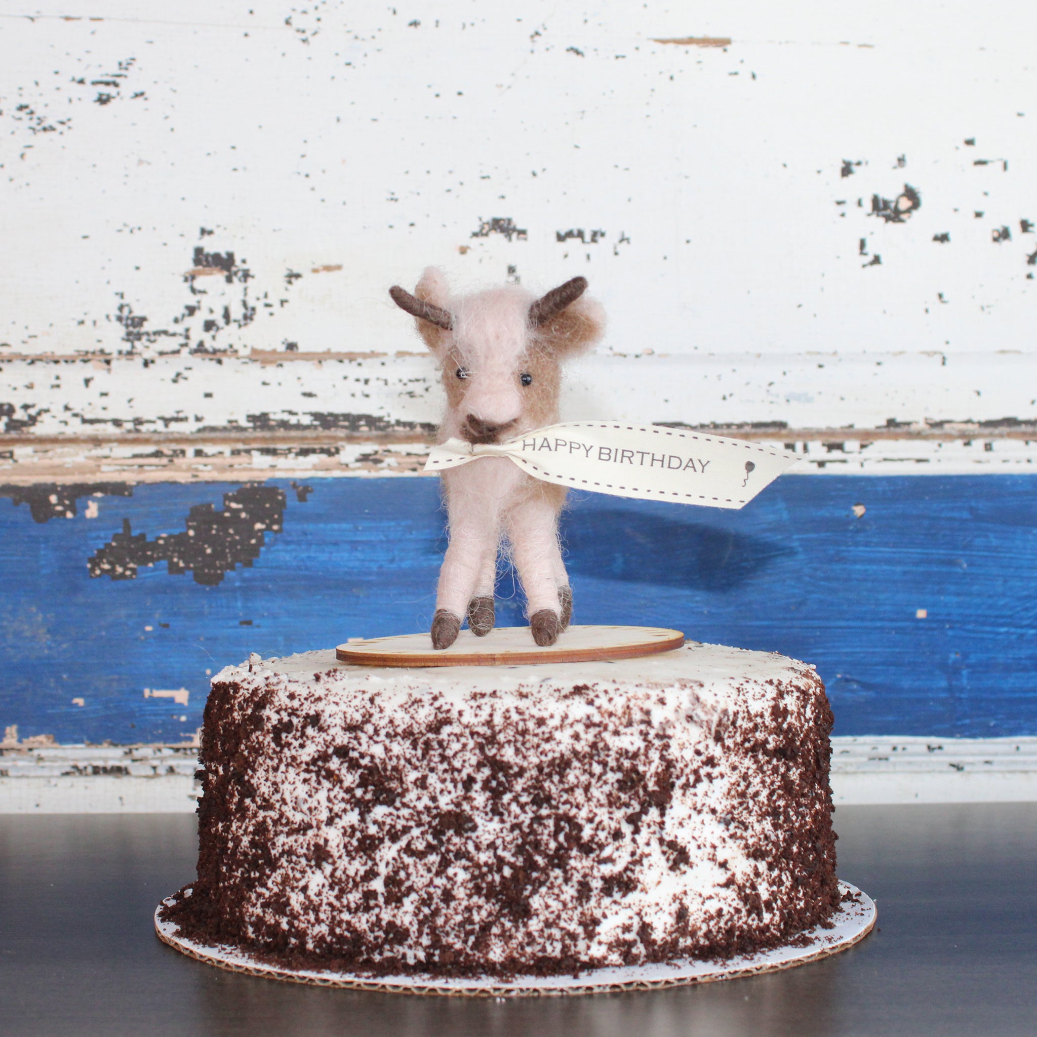 LIMITED QUANTITY Goat Happy Birthday Cake Topper