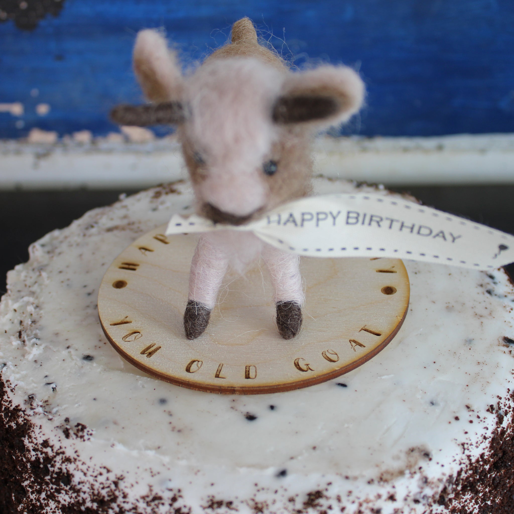 LIMITED QUANTITY Goat Happy Birthday Cake Topper