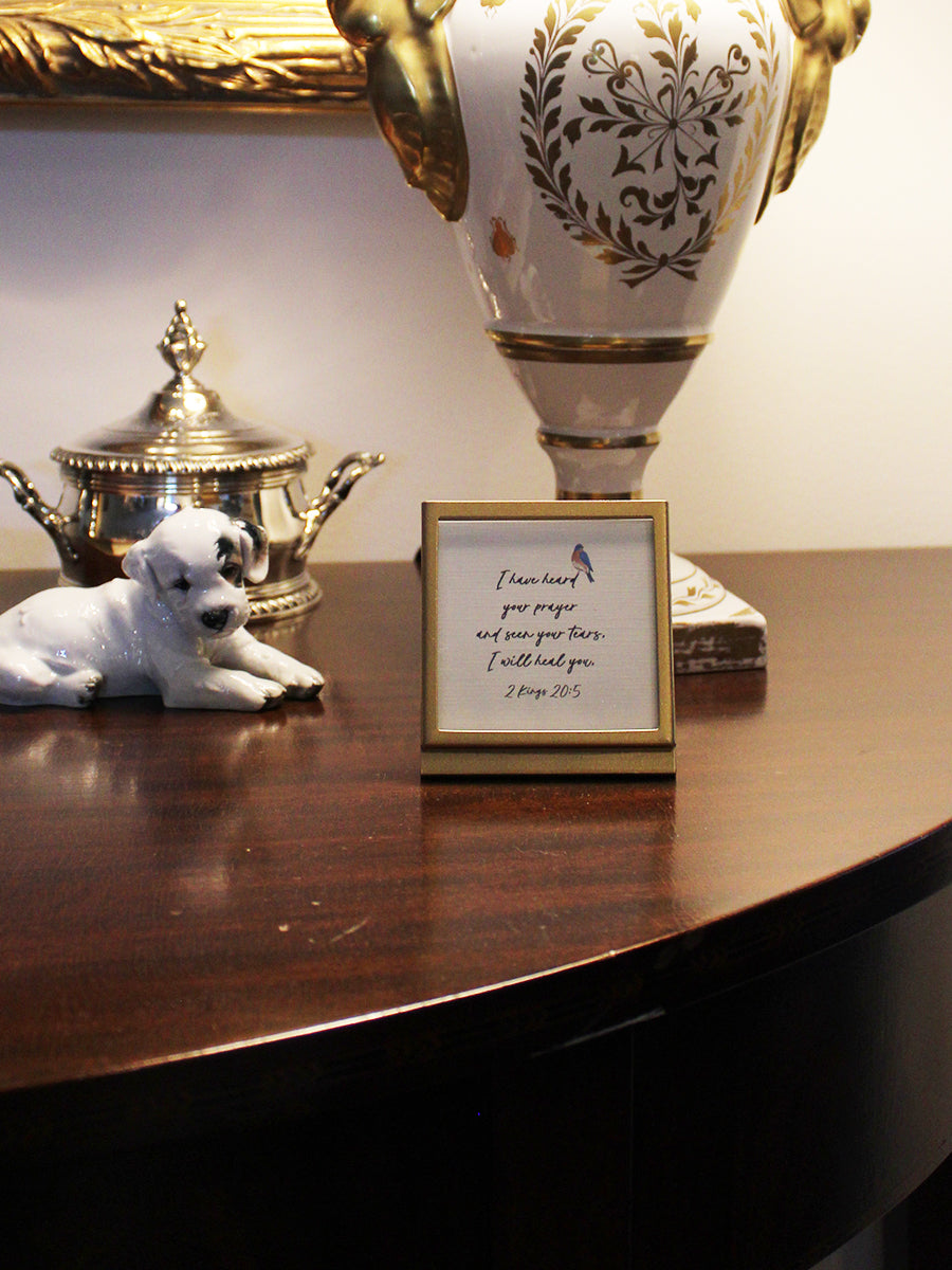 Tiny Gold Frame With Verse/Quote