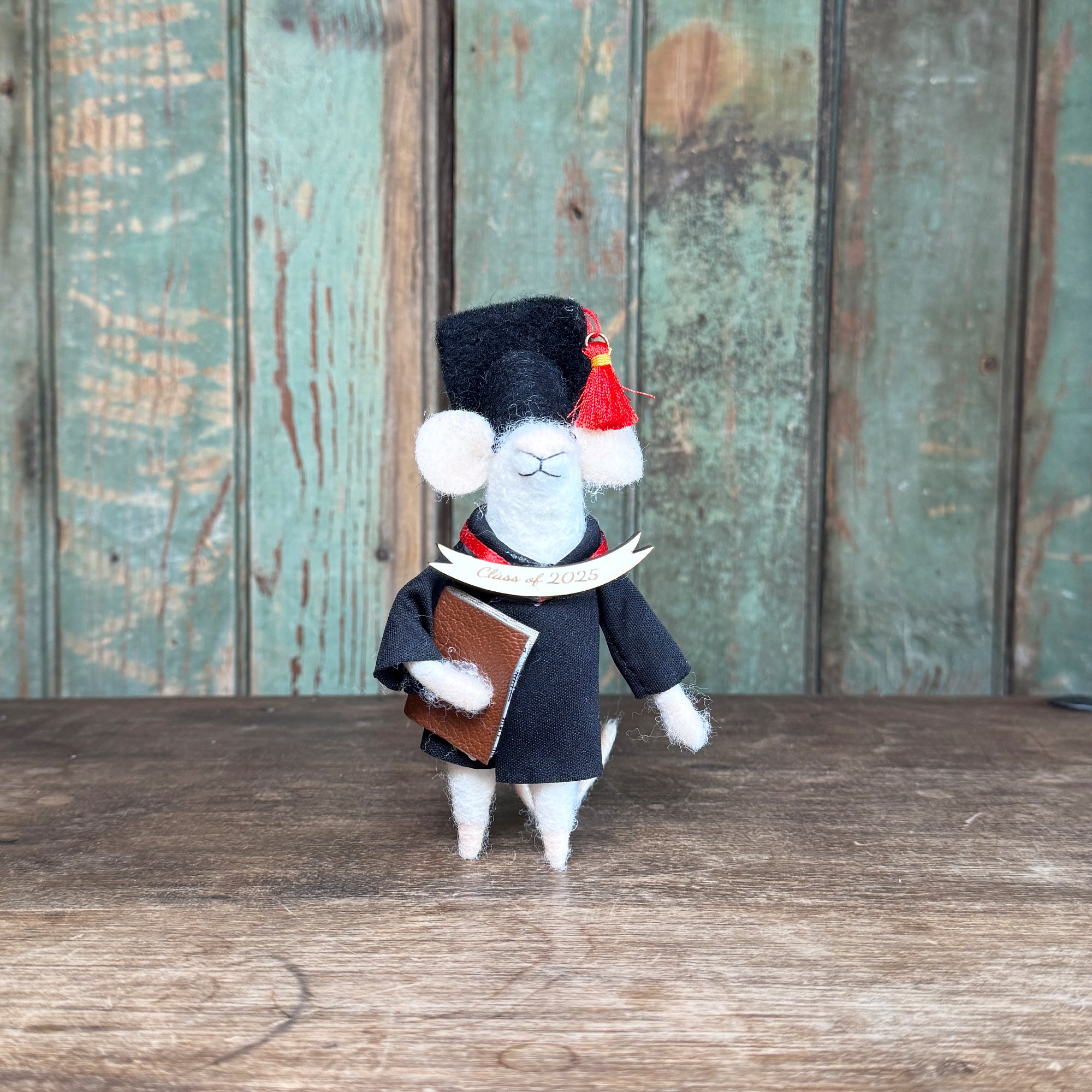 Graduation Mouse Ornament