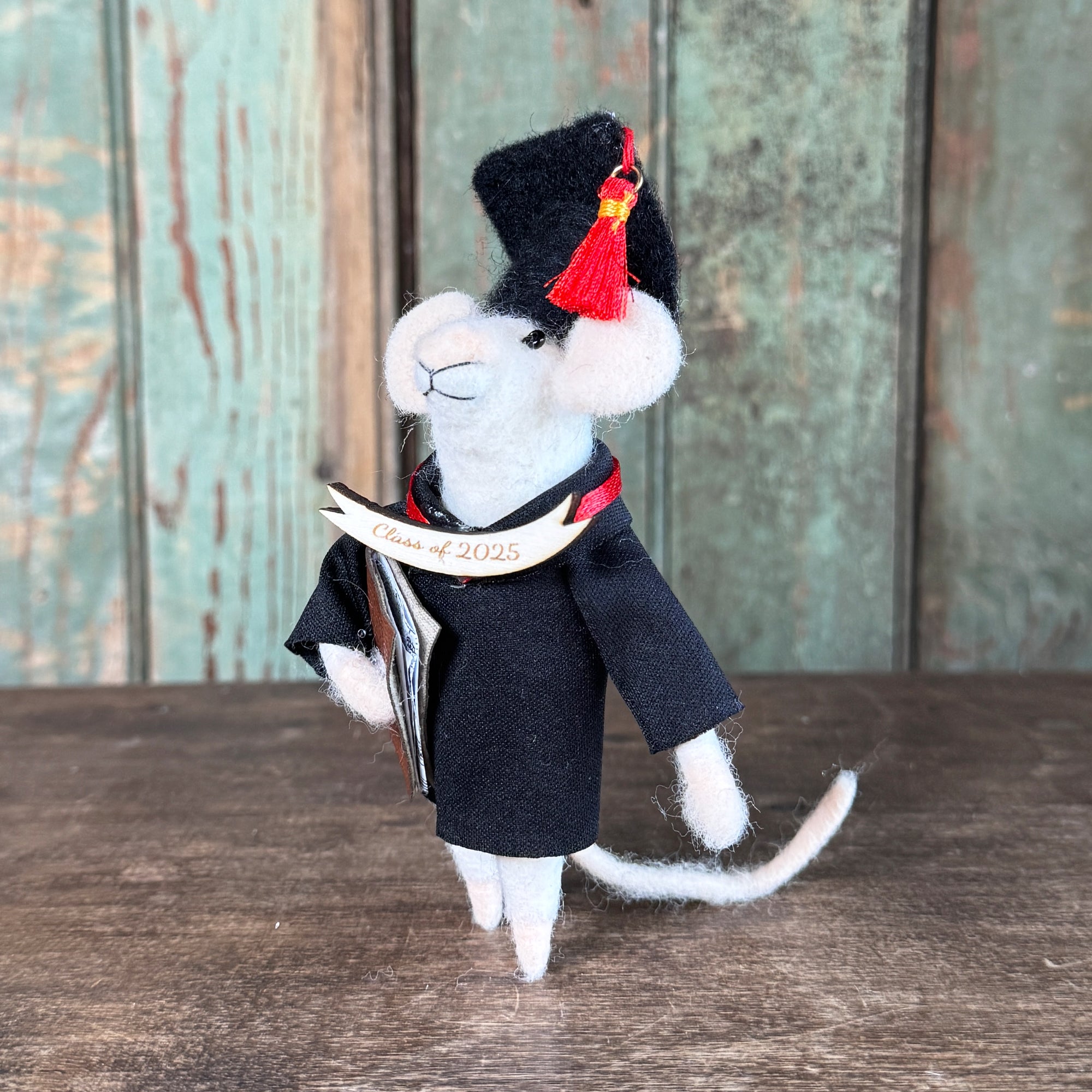 Graduation Mouse Ornament