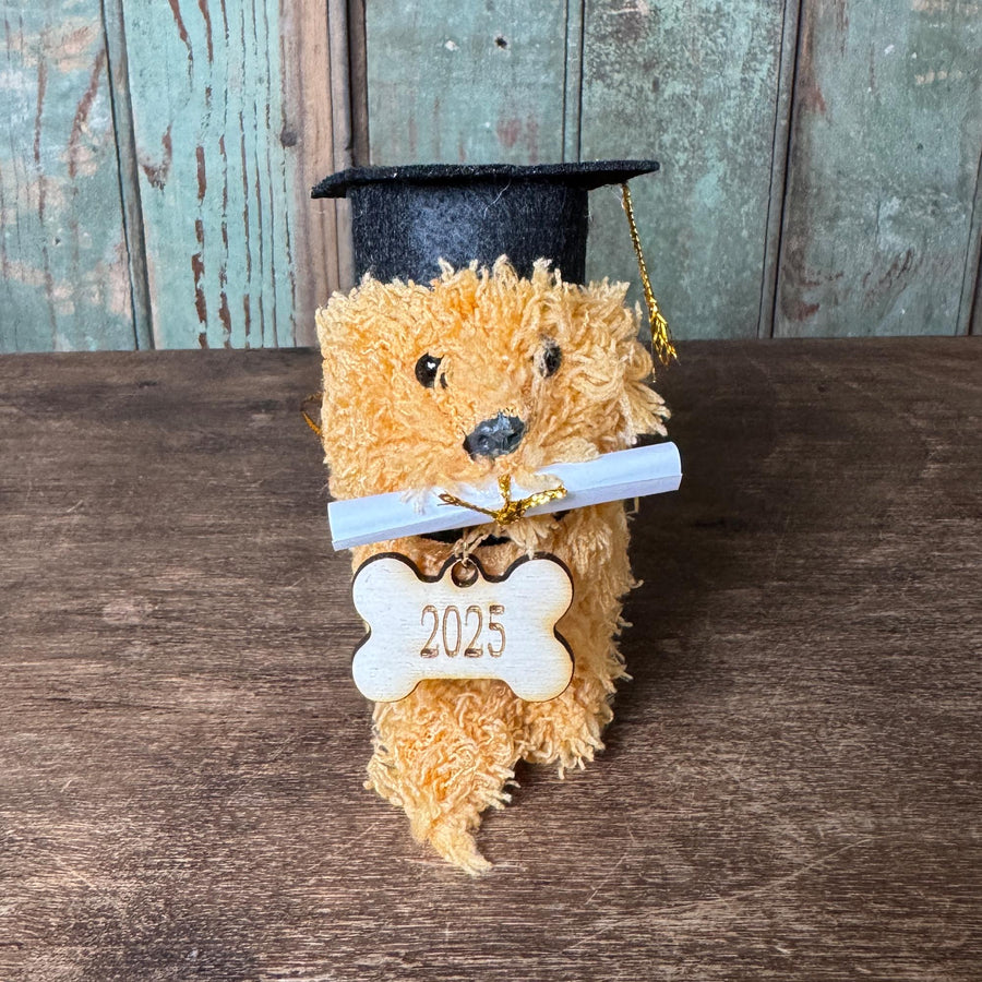 Graduation Doodle Dog Ornament