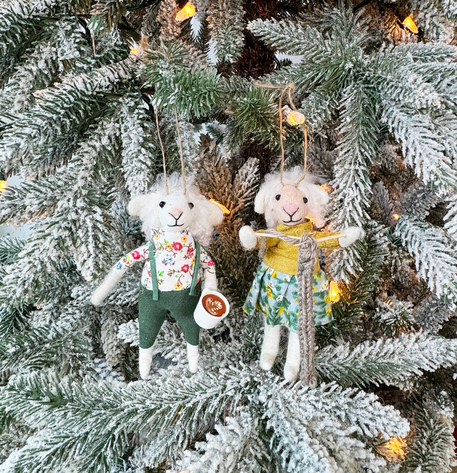 Grandparents Sheep Ornaments