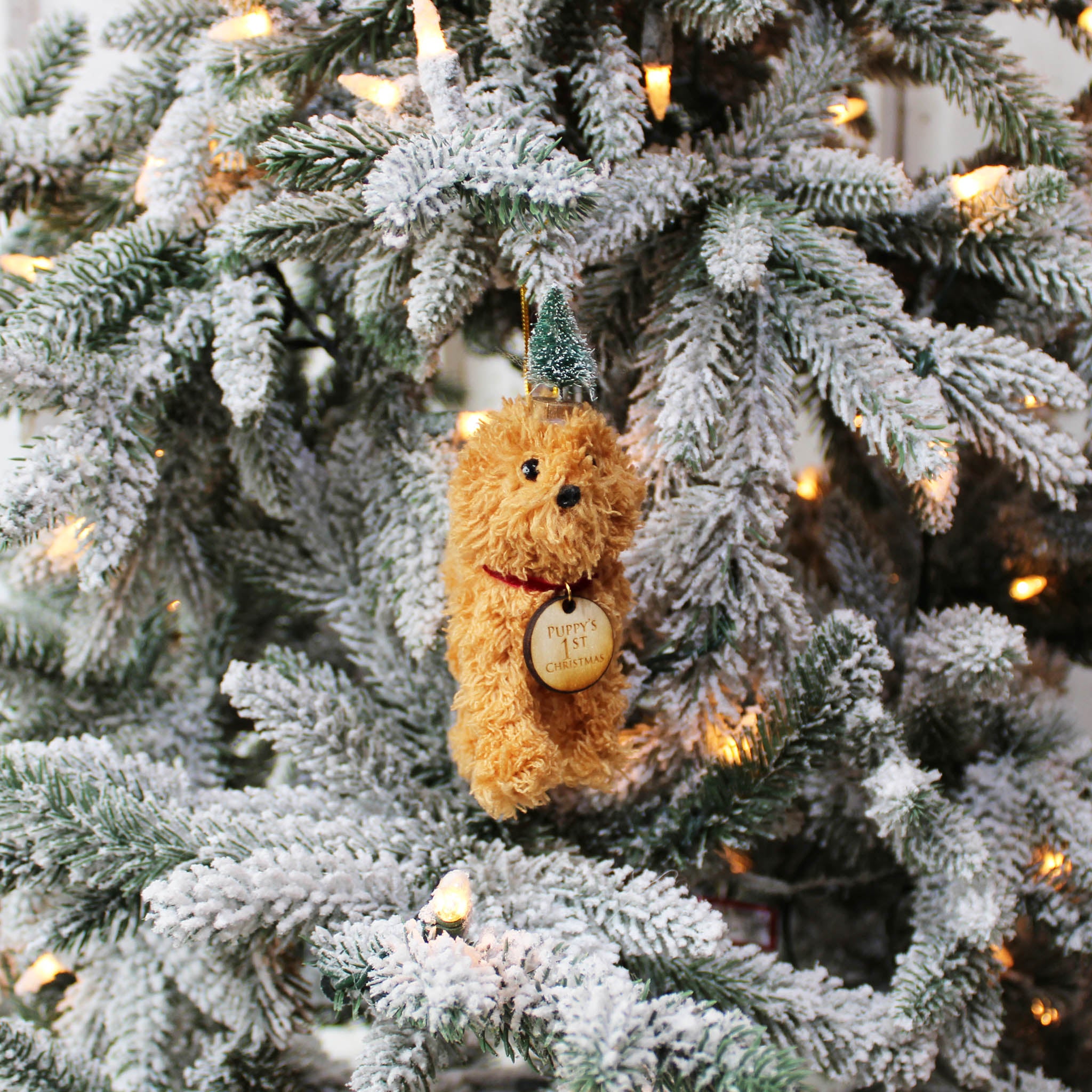 Puppy's First Christmas Doodle Dog Ornament