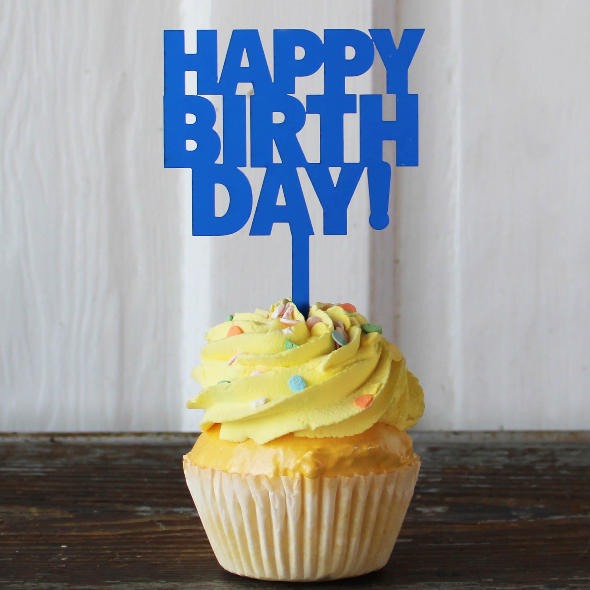 Happy Birthday Acrylic Cake Topper