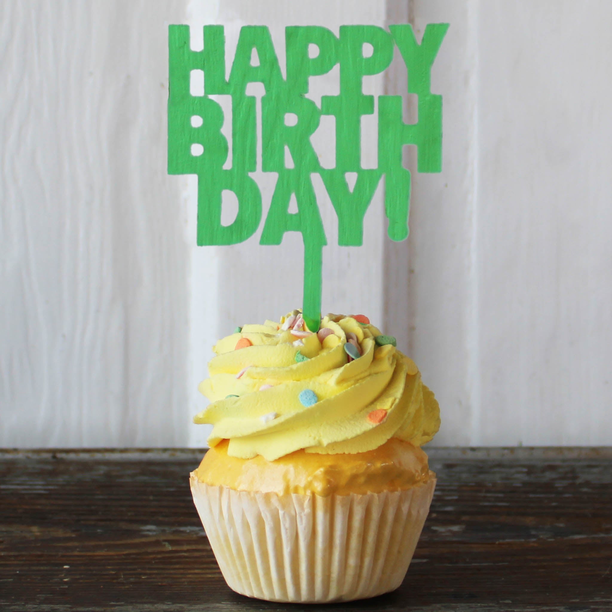 Happy Birthday Acrylic Cake Topper