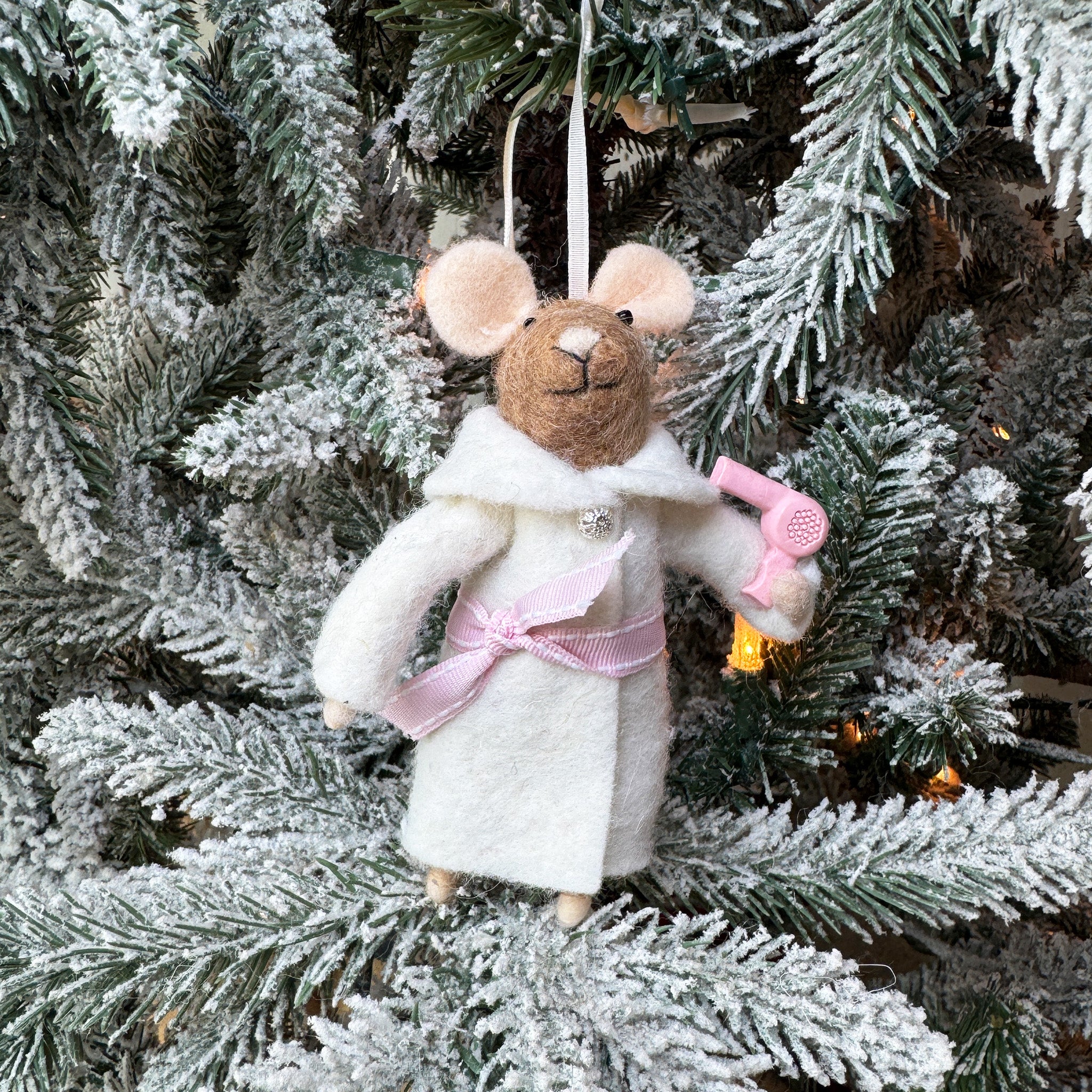 Hair Dryer Mouse Ornament