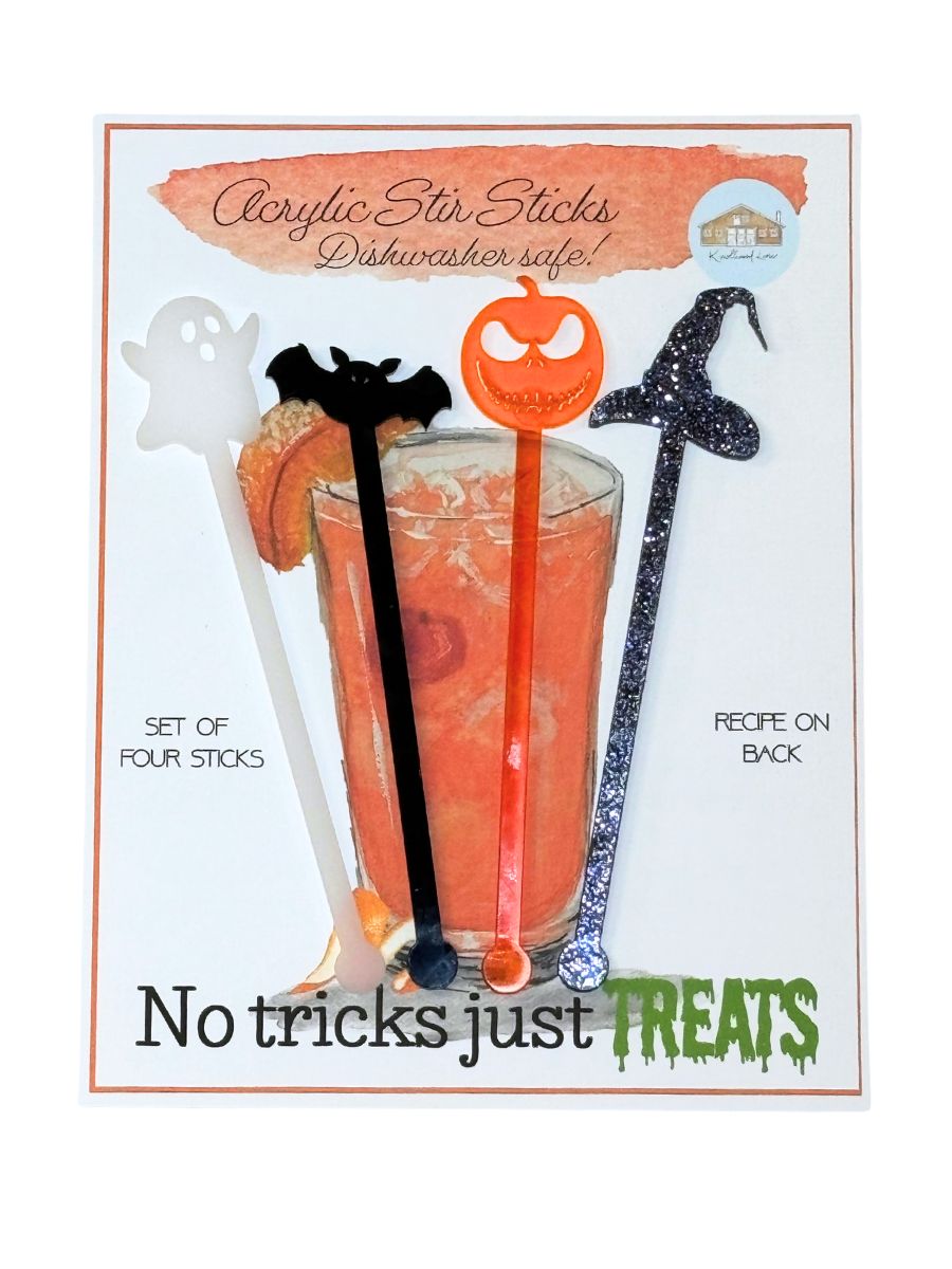 Halloween Zombie Acrylic Stir Sticks