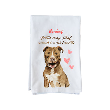Pittie Steal Snacks Kitchen Towel