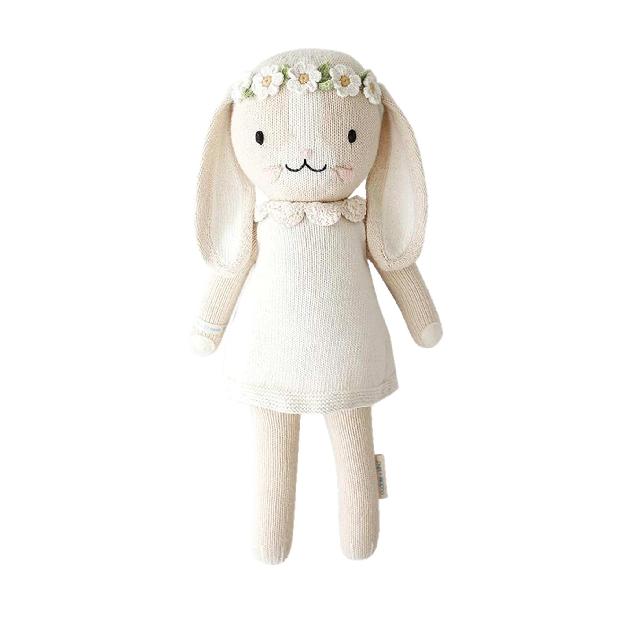 Hannah The Bunny- Hand Knit Cuddle + Kind Doll with Personalized Bag