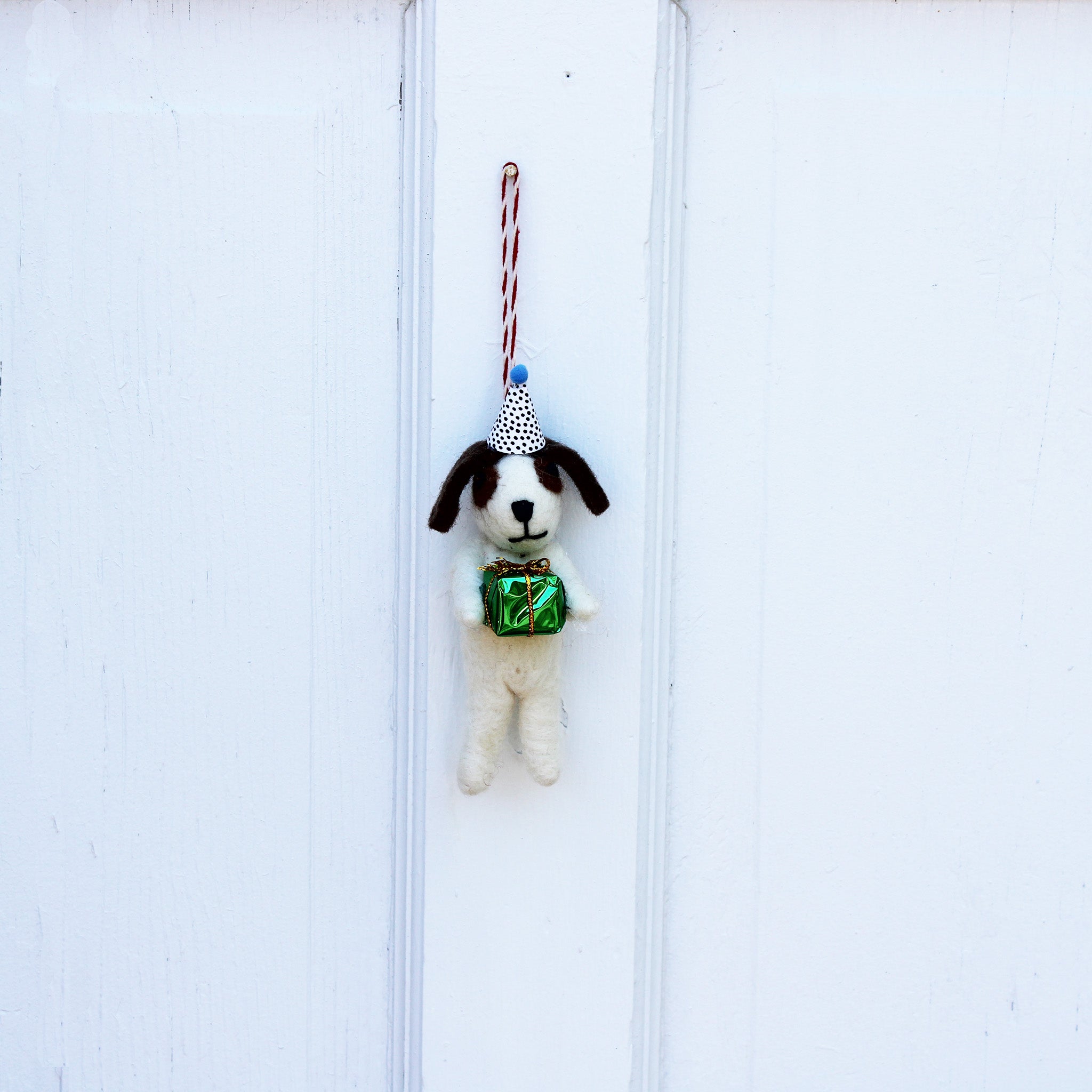 Happy Birthday Present Dog Ornament