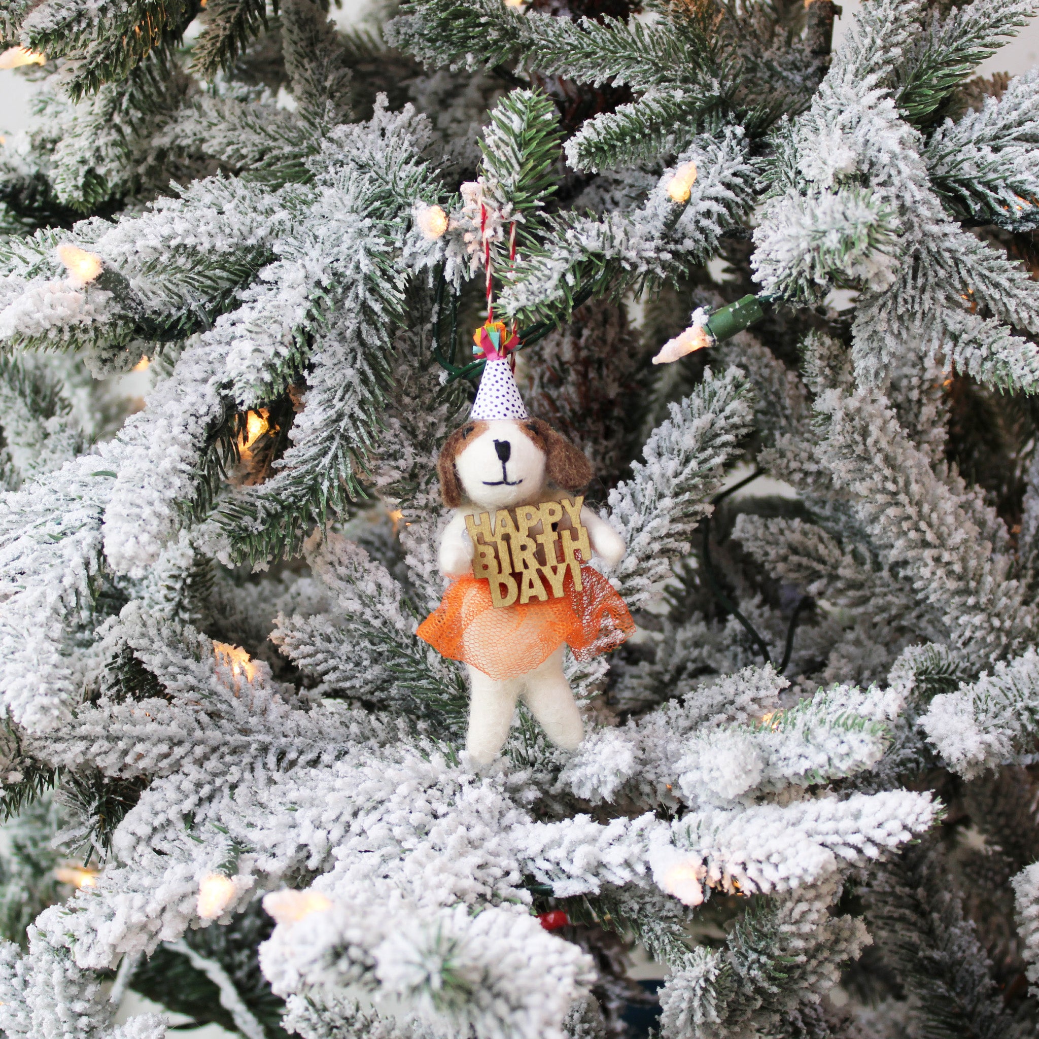 Happy Birthday Dog Ornament