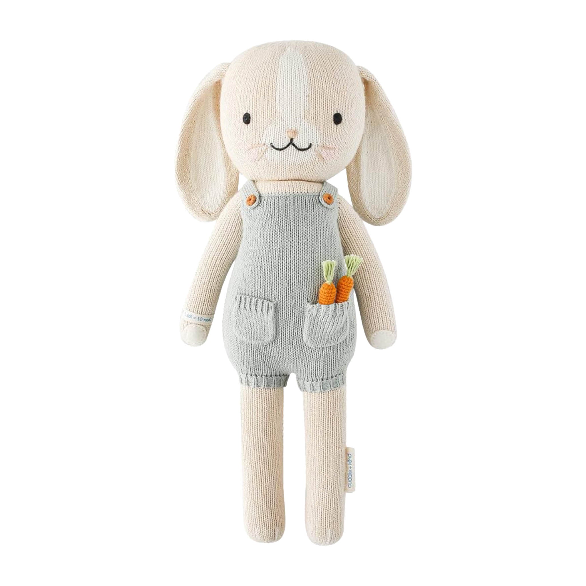 Henry The Bunny- Hand Knit Cuddle + Kind Doll with Personalized Bag