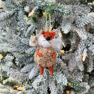 Hiking Fox Ornament