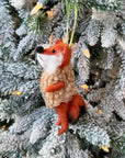 Hiking Fox Ornament