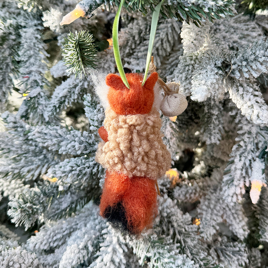 Hiking Fox Ornament