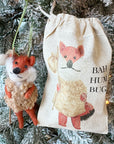 Hiking Fox Ornament