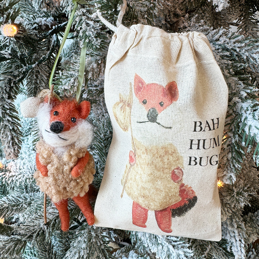 Hiking Fox Ornament